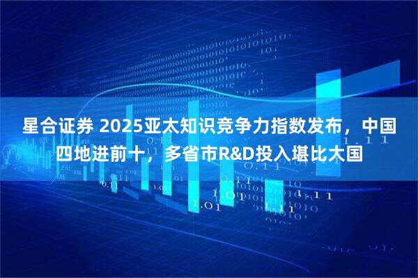 星合证券 2025亚太知识竞争力指数发布，中国四地进前十，多省市R&D投入堪比大国
